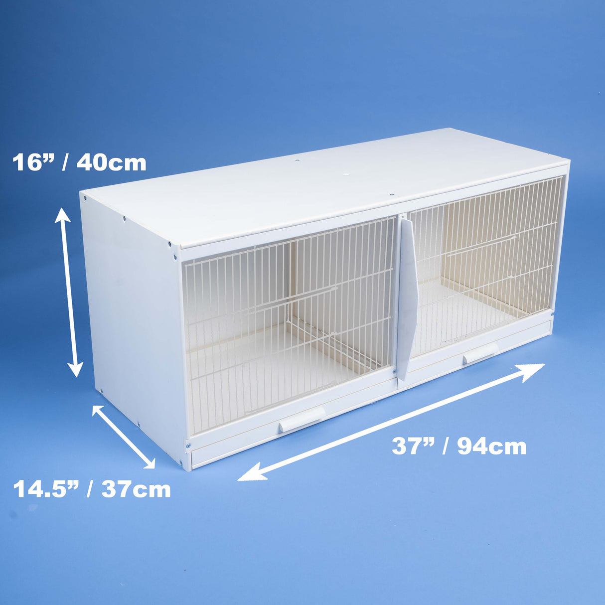 UPVC Plastic Double Budgie Breeding Cage with Divider