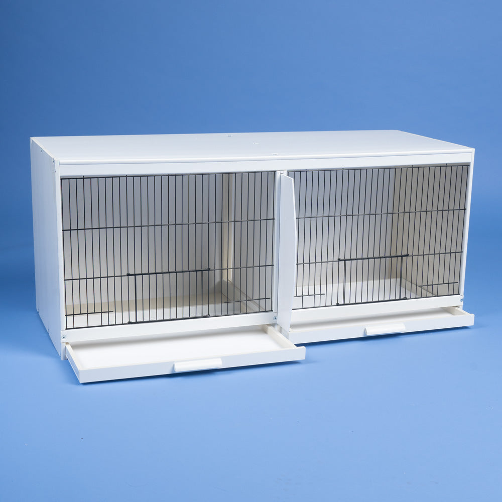 UPVC Plastic Double Canary Breeding Cage with Divider