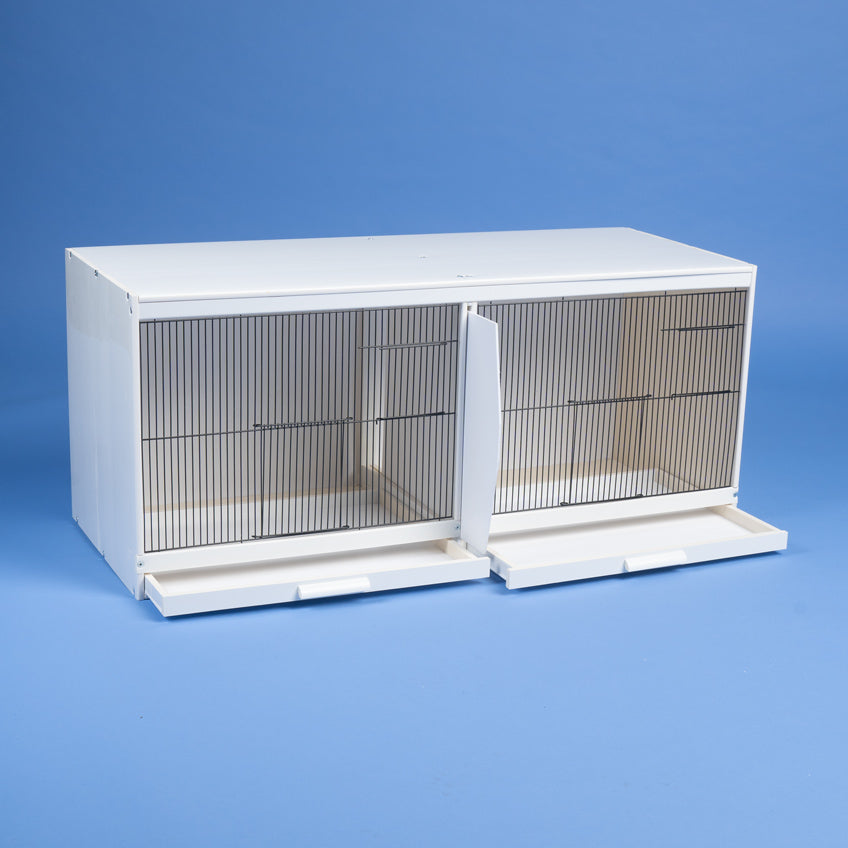 UPVC Plastic Double Finch Breeding Cage with Divider