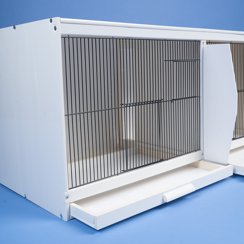 UPVC Plastic Double Finch Breeding Cage with Divider