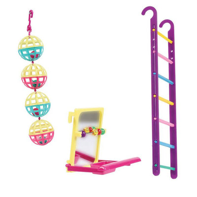 Fun at The Fair Ball, Ladder & Perch Bird Cage Toy