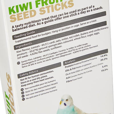 Tweeter's Treats Seed Sticks for Budgies - Kiwi Fruit