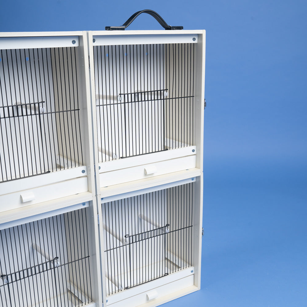 Plastic Quad Carrier Show Cage for Small Medium Birds